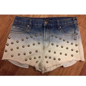 Forever 21 ombré studded shorts high waisted 26